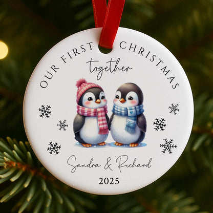 Our First Christmas Together Penguin Tree Ornament