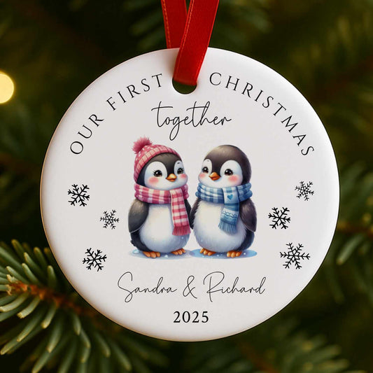 Our First Christmas Together Penguin Tree Ornament